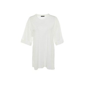 Trendyol Oversize póló  természetes fehér