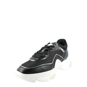 FURLA Rövid szárú sportcipők 'WONDER'  fekete / ezüst / fehér