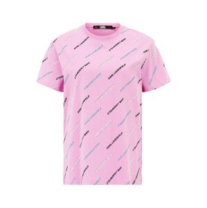 Karl Lagerfeld Póló  világoskék / világos-rózsaszín / fekete / fehér