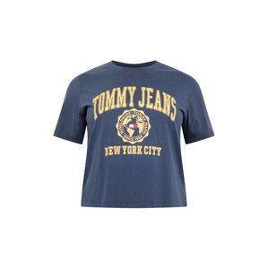 Tommy Jeans Curve Póló  tengerészkék / világos sárga / piros / fehér