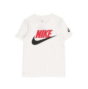 Nike Sportswear Póló 'FUTURA EVERGREEN'  fehér / piros / fekete