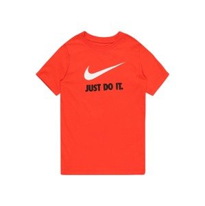 Nike Sportswear Póló  narancsvörös / fekete / fehér