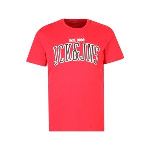 Jack & Jones Plus Póló 'CEMB'  rikító piros / fekete / fehér