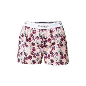 Calvin Klein Underwear Pizsama nadrágok  szürke / pasztellnarancs / rózsaszín / fehér