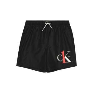 Calvin Klein Swimwear Rövid fürdőnadrágok  fekete / fehér / piros