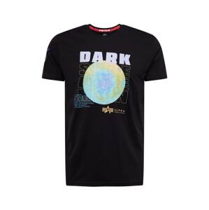 ALPHA INDUSTRIES Póló 'Dark Side'  világoskék / mustár / világosszürke / fekete