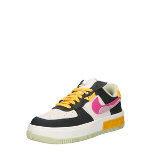 Nike Sportswear Rövid szárú edzőcipők 'Air Force 1 Fontanka'  fekete / fehér / rózsaszín / narancs