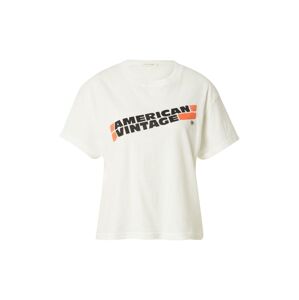 AMERICAN VINTAGE Póló 'AKSUN'  mandarin / fekete / fehér
