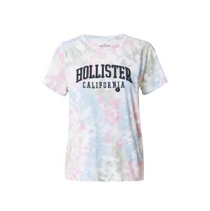 HOLLISTER Póló  tengerészkék / világoskék / világos-rózsaszín / fehér