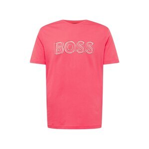 BOSS Green Póló  rózsaszín / fehér / fekete