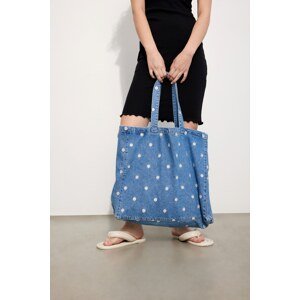 Envii Shopper táska 'Calla'  kék farmer / fehér