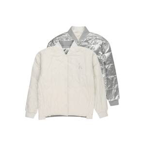 Calvin Klein Jeans Átmeneti dzseki  elefántcsont / fekete / ezüst