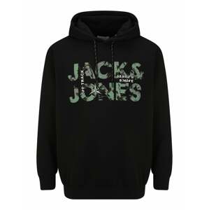 Jack & Jones Plus Tréning póló  sárga / khaki / fekete / fehér