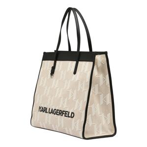 Karl Lagerfeld Shopper táska  bézs / fekete / gyapjúfehér