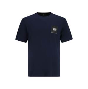 Jack & Jones Plus Póló 'Lock'  kék / tengerészkék / fekete / fehér