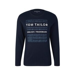 TOM TAILOR Póló  kék / éjkék / fehér
