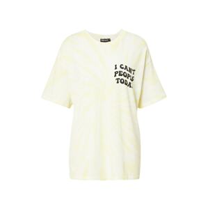 Tally Weijl Oversize póló  fehér / sárga / fekete