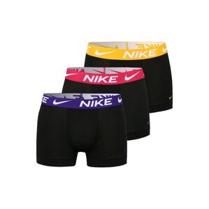 NIKE Sport alsónadrágok  fekete / sötétlila / sárga / rózsaszín