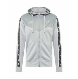 Nike Sportswear Tréning dzseki 'Repeat'  szürke / sötétszürke / fehér