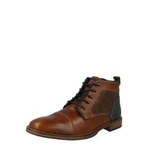 BULLBOXER Fűzős cipő  konyak / sötét barna / fekete