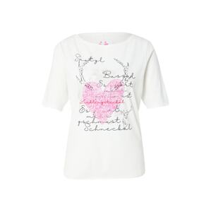 LIEBLINGSSTÜCK Póló 'Candice'  világosszürke / világos-rózsaszín / fekete / fehér