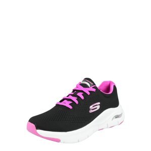 SKECHERS Rövid szárú edzőcipők  rózsaszín / fekete / fehér