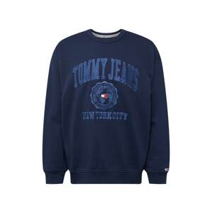 Tommy Jeans Tréning póló 'Reverse Slub'  kék / tengerészkék / rikító piros / fehér