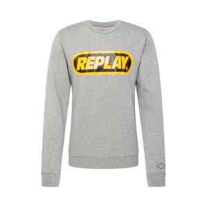 REPLAY Tréning póló  sárga / világosszürke / fekete