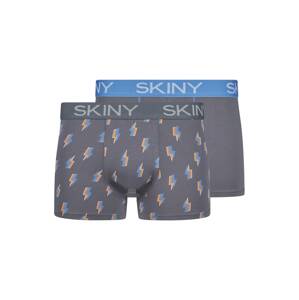 Skiny Boxeralsók  galambkék / sötétszürke / narancs / fehér