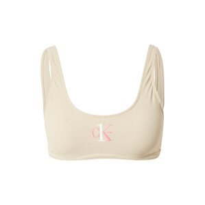Calvin Klein Swimwear Bikini felső  homok / világos-rózsaszín / fehér