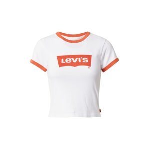 LEVI'S ® Póló 'Graphic Ringer Mini Tee'  narancs / fehér