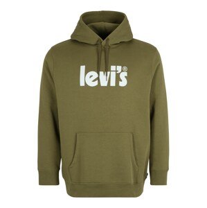 Levi's® Big & Tall Tréning póló 'BIG GRAPHIC HOODIE GREENS'  khaki / fehér