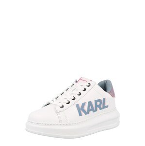 Karl Lagerfeld Rövid szárú edzőcipők 'KAPRI'  fehér / rózsaszín / rózsa / galambkék