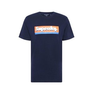 Superdry Póló  kék / tengerészkék / narancs / fehér