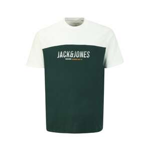 Jack & Jones Plus Póló  sárga / fenyő / fehér