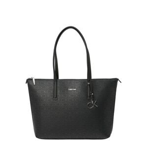 Calvin Klein Shopper táska 'MUST'  antracit / fekete / ezüst