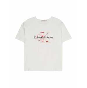 Calvin Klein Jeans Póló  fehér / fekete / rózsaszín / piros