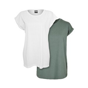 Urban Classics Póló  pasztellzöld / fehér