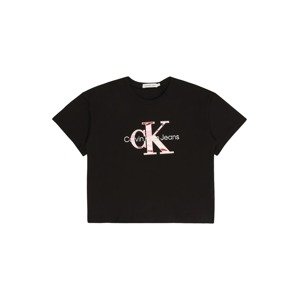 Calvin Klein Jeans Póló  fekete / málna / világos-rózsaszín / púder