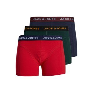 JACK & JONES Boxeralsók 'Cedric'  tengerészkék / sárga / sötétzöld / vörösáfonya