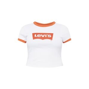 Levi's® Plus Póló 'PL Graphic Mini Ringer'  sötét narancssárga / fehér