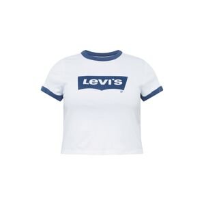 Levi's® Plus Póló 'PL Graphic Mini Ringer'  sötétkék / fehér