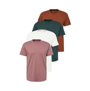 Abercrombie & Fitch Póló  rozsdabarna / fenyő / fáradt rózsaszín / fehér