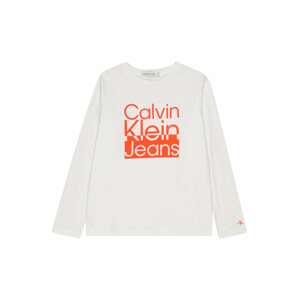 Calvin Klein Póló  fehér / mandarin