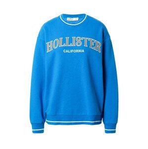 HOLLISTER Tréning póló  kék / barna / fehér
