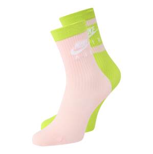 Nike Sportswear Sportzoknik 'Everyday Essential'  nád / rózsaszín / fehér