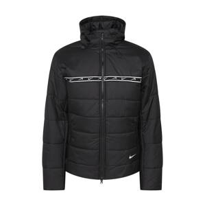 Nike Sportswear Átmeneti dzseki 'Repeat'  fekete / fehér