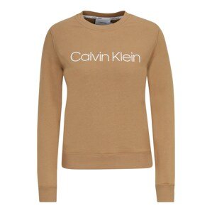 Calvin Klein Tréning póló  világosbarna / fehér