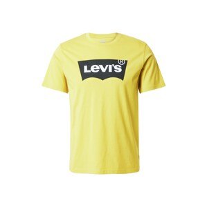 LEVI'S Póló 'GRAPHIC CREWNECK TEE YELLOWS/ORANGES'  világos sárga / fekete / fehér