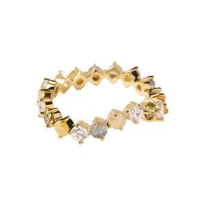 P D PAOLA Gyűrűk 'APRIL'  sötétsárga / arany / pasztellzöld / átlátszó